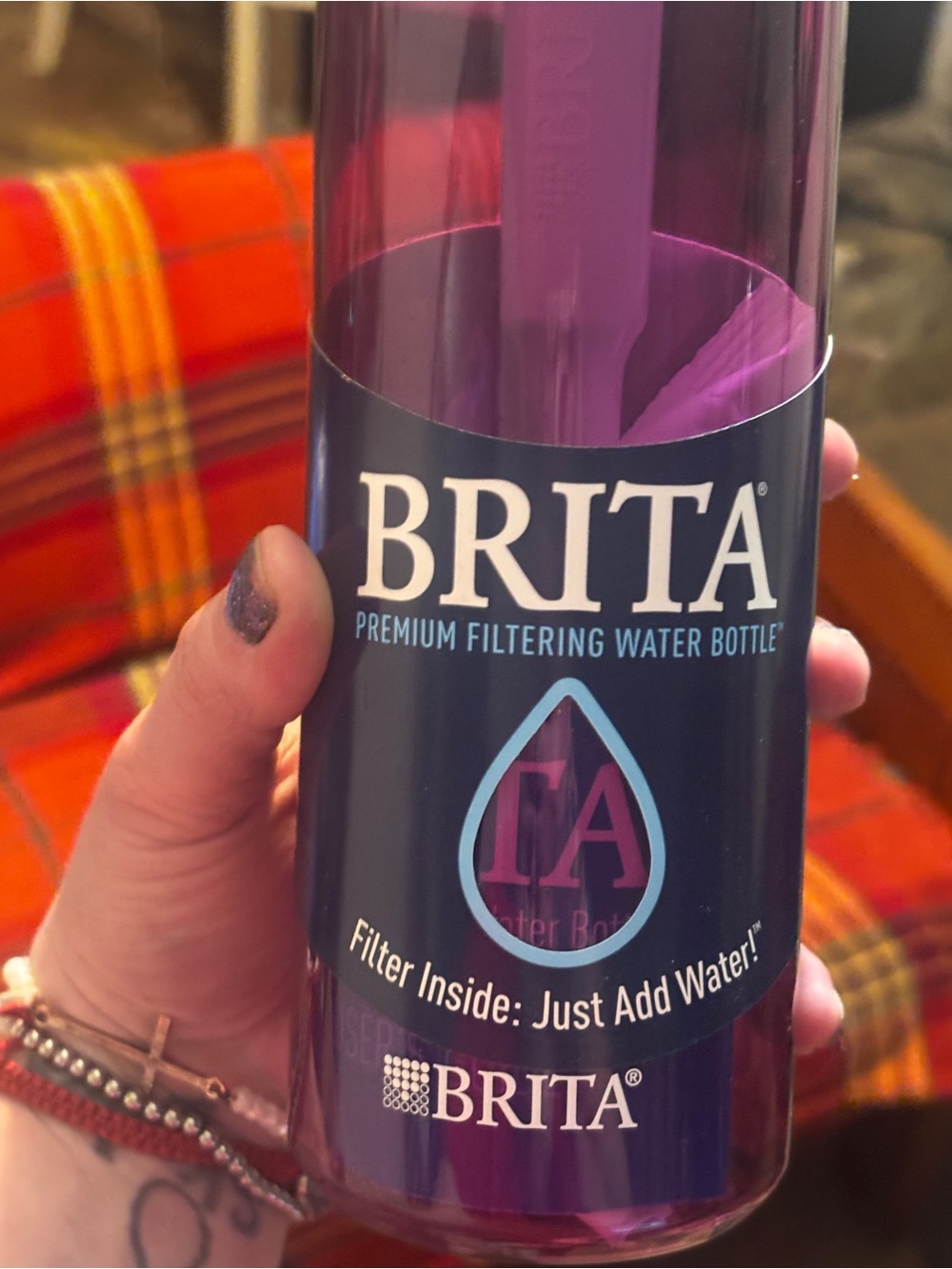 Brita Premium Filtering Water Bottle - Purple Translucent